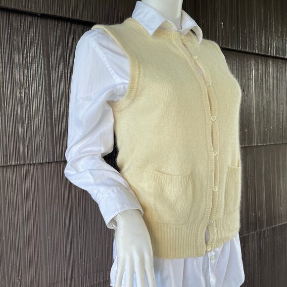 🔥VTG Robert Scott Lambswool Angora Y2K Classic Preppy Academia Grandmacore Vest - Picture 4 of 12